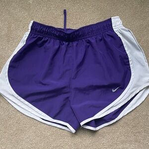 Nike Women's Running Shorts in Purple and White